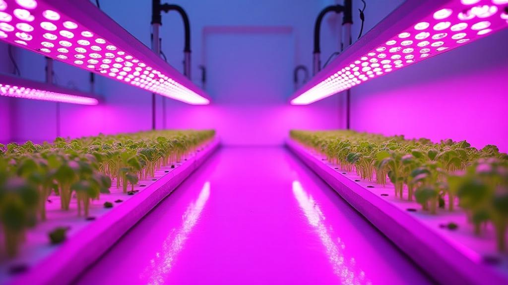 Futuristic hydroponic garden garden